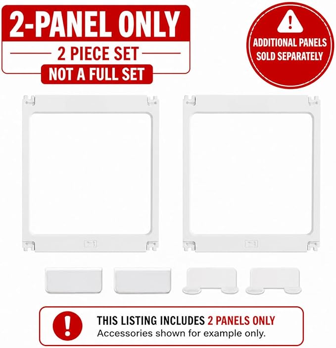 Transparent Indoor Dog Playpen with Safety Lock, Indoor Dog Fence for Small & Medium Pets | Secure, Stylish, Easy Clean Play Pen for Dogs & Pets with Scratch Resistant Panels (White, 2 Panels)
