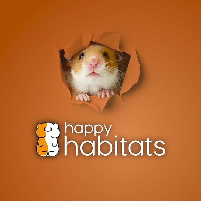 Happy Bedding – Hamster Bedding for Small Pets – Compressed Hamster Paper Bedding for Small Animals – Ideal for Hamster Cage or Habitats (6 Pellets in a 4"x6" Bag)