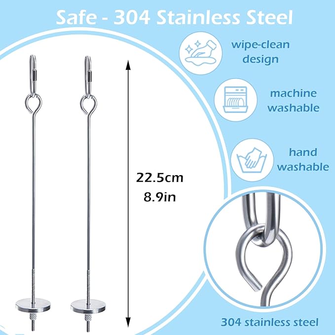 2Pcs Rat Enrichment Toys, 304 Stainless Steel Rat Foraging Toy for Fruit Vegetable Holder, Fancy Mice Cage Accessories Puzzle Toy, Hanging Rodent Toys Slow Feeder, Bird Foraging for Parakeet