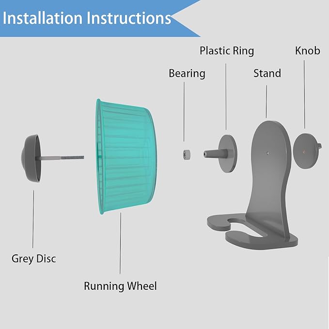 Petest Hamster Exercise Wheel, Silent Spinner Hamster Running Wheels, Diameter 6.7 inch, Green