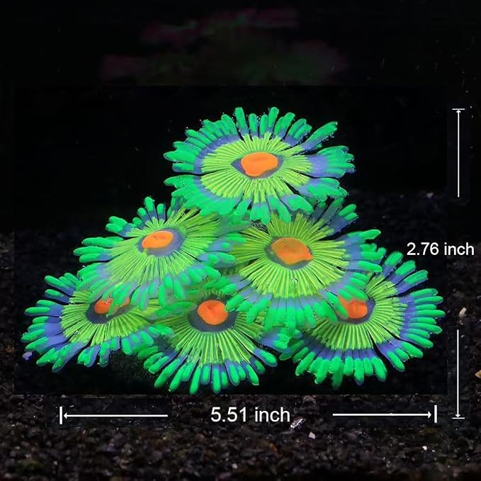 ZtohPyo Glowing Effect Fish Tank Aquarium Decorations, Artificial Silicone Plants Ornaments for Fish Tank Landscape Decor Glow in The Dark Soft Anemone for Small Fish Bowl Decor