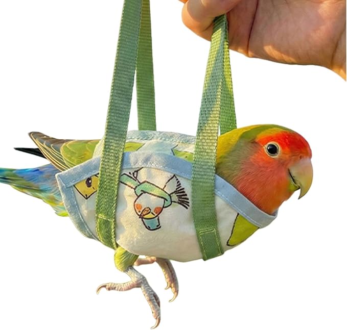Bird Backpack – Parrot Travel Carrier, Portable Cage Bag, Harness Vest with Perch | Escape Proof Design, Leak Resistant Base, Comfortable Transport for Outdoor Trips