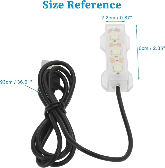 Mini Aquarium Light 0.5-2 Gallon Desktop Aquarium Green USB LED Light