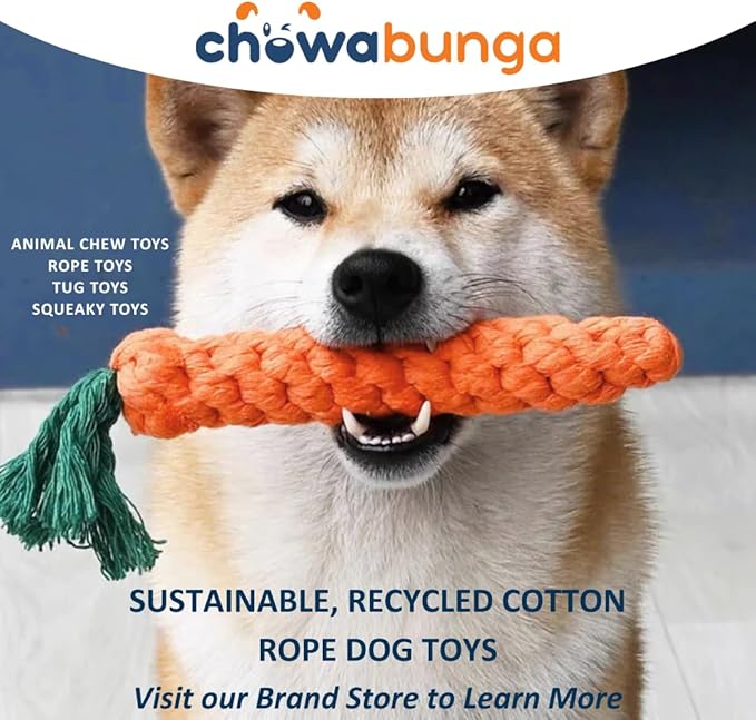 Ollie the Octopus Dog Toy Tough 4 Inch Handmade Eco Cotton Rope Dog Toy Octopus with Natural, Non-Toxic Dyes - Dog Octopus Toy for Small Dogs (Blue, Small)