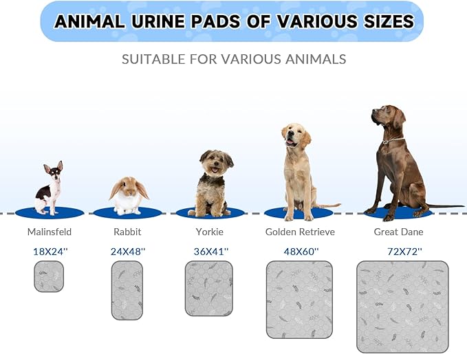 Sunheir Washable Pee Pads for Dogs 2-Pack Reusable Puppy Pads Pet Training Pads, Waterproof Dog Pee Pads for Crate, Whelping Pad, Non-Slip Protects Against Urine Leakage (Leaves - Deep Grey, 31x36)