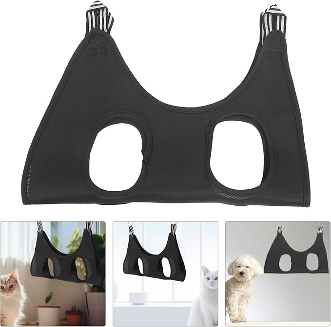 Abaodam Pet Grooming Hammock for Cats and Dogs Space-Saving Sling for Nail Trimming and Grooming Versatile Design for Animals Easy to Walls Doors