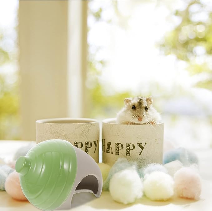 Tiny Ceramic Nest Hamster Bed Portable Hide Toy for Small Pet Guinea Pig