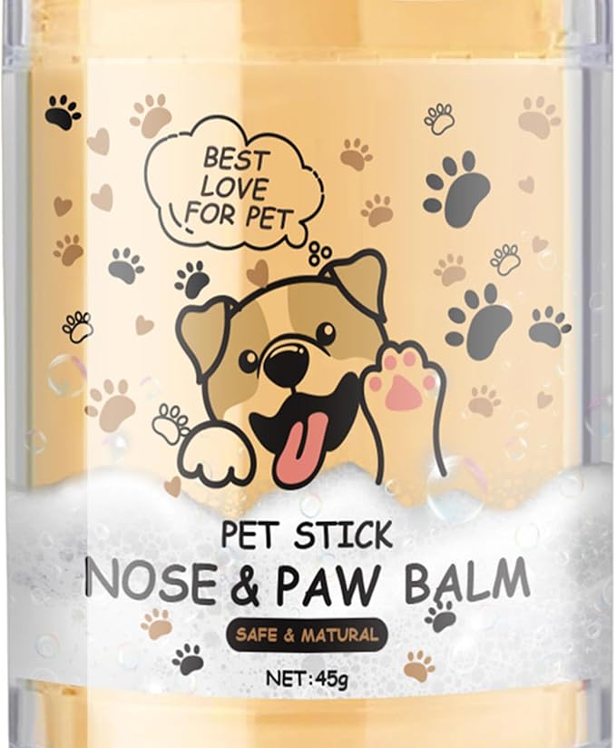 Dog Paw Balm, Hydrating Nose Stick, 1.46x2.95 Inch Strong Build Gear, Lick-Safe Tool, Stylish Winter Aid with Compact Design, Nourishing Helper for Puppies Kittens Cats Adults Indoor Backyard and Yard