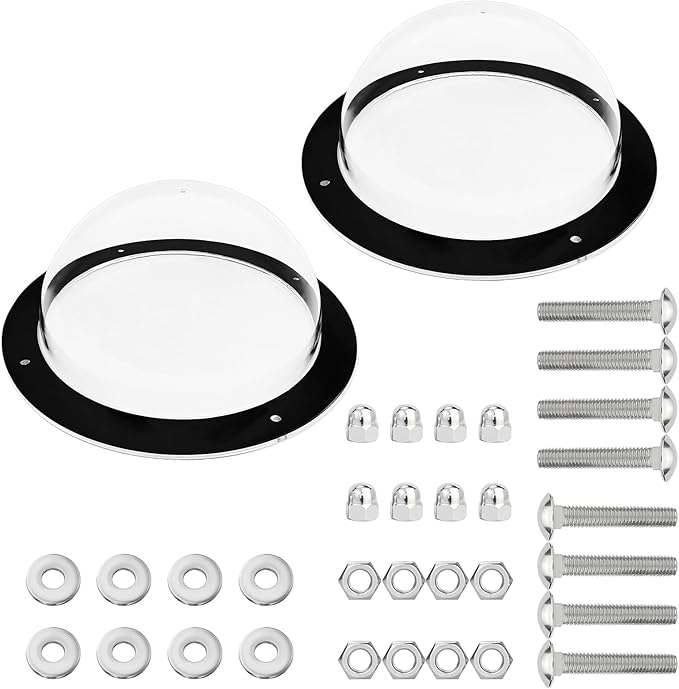 FMOACEN 2PCS Dog Fence Window Clear View Dome Pet Peek Window 12.4" Clear Pet Dome Playground Doggie Fence Window