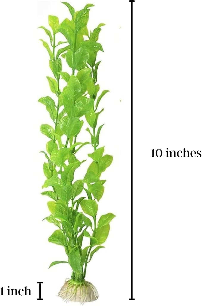 SunGrow Plastic Aquarium Plant Set, Resin Aquarium Decor, Tall Artificial Aquarium Fake Plants, Fish Tank Decorations for Tropical Fish, Plastic Plants for Goldfish, Fish Tank Accessories, 3 Pcs