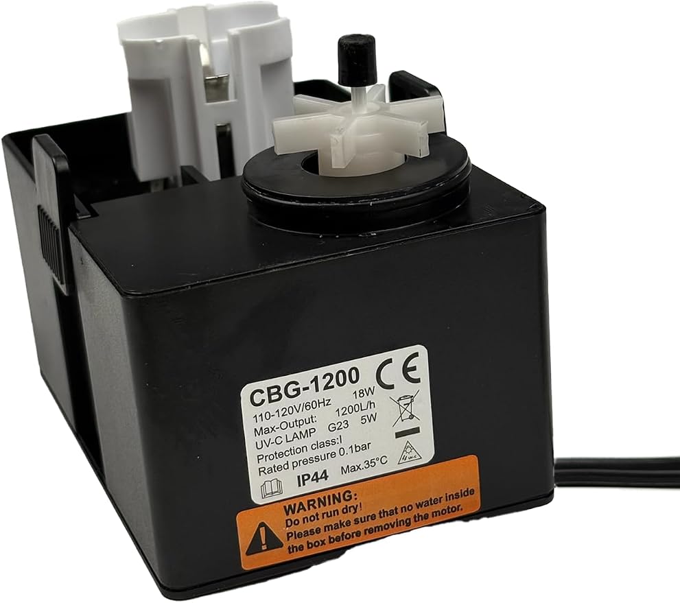 GRECH CBG-1200 Replacement Pump with Impeller – Replacement Part for CBG-1200 Hang-On Back HOB Filter