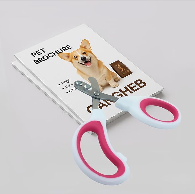 Cat Nail Clippers, Pet Nail Clippers, Cat Claw Trimmers, 2mm & 3mm Circular Cutting Holes for Small Animals Such as Birds, Bearded Dragon, Hamsters, Rabbits, Hedgehogs, Ferrets (Dark Pink)