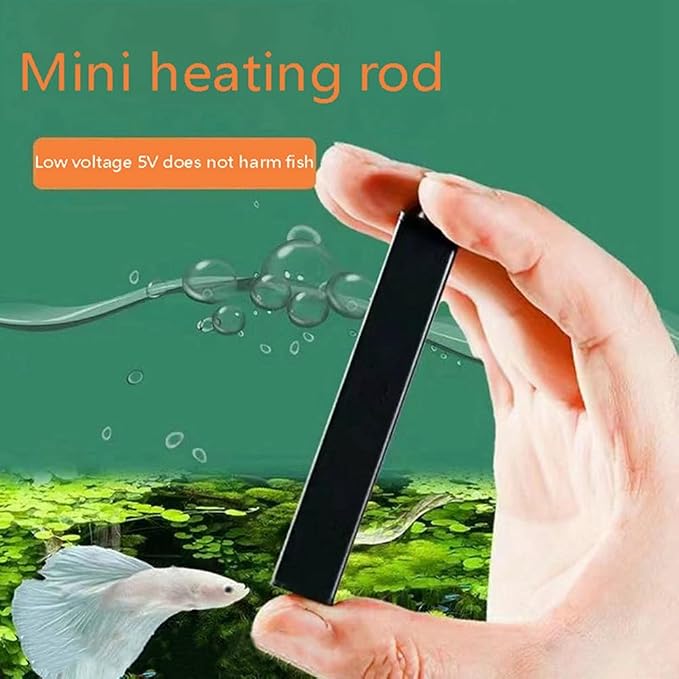 5W Mini Aquarium Heater USB Charging for Small Fish Tank Heater Easy Install