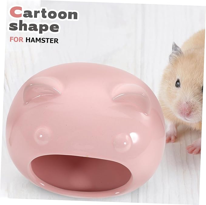 COLLBATH Ceramic Hamster Hideout Small Animal House Bed for Hamsters Gerbils Guinea Pigs and Hedgehogs Comfortable Ceramic Pet Shelter