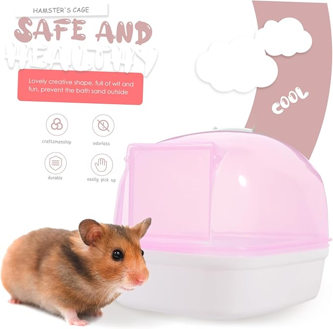Toddmomy 2pcs Plastic Hamster Boxes Bathtub for Dust Bath Accessories for Cages Chinchilla Supply
