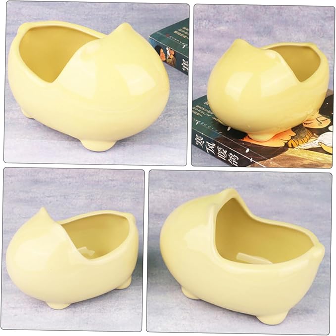 HANABASS Pet Supplies Ceramic Bathtub for Hamster Chinchilla Ferret Dust Bath Shelter
