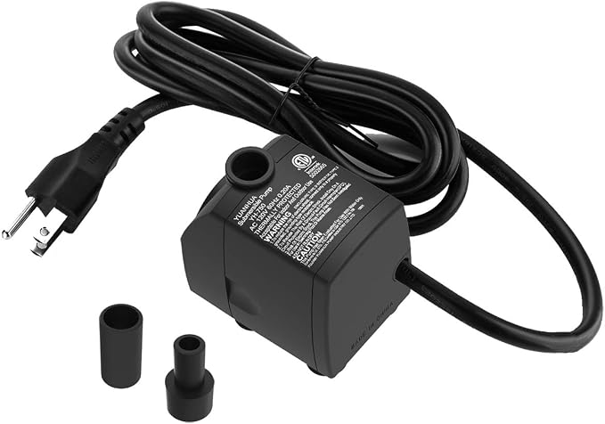 Submersible Water Pump 6.1ft Power Cord Ultra Quiet Pump with Dry Burning Protection 200GPH for Fountains, Hydroponics, Ponds, Statuary, Aquariums - More …