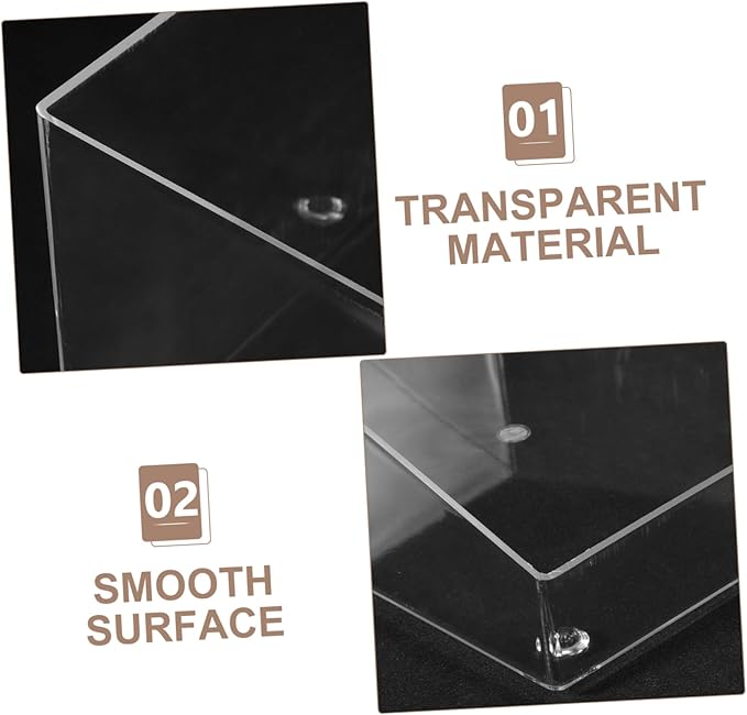 Happyyami Hamster Sand Bathroom Clear Acrylic Sandbox for Small Pets Dust Bath for Chinchilla and Gerbil Transparent Bathing Box for Hamsters and Other Small Animals
