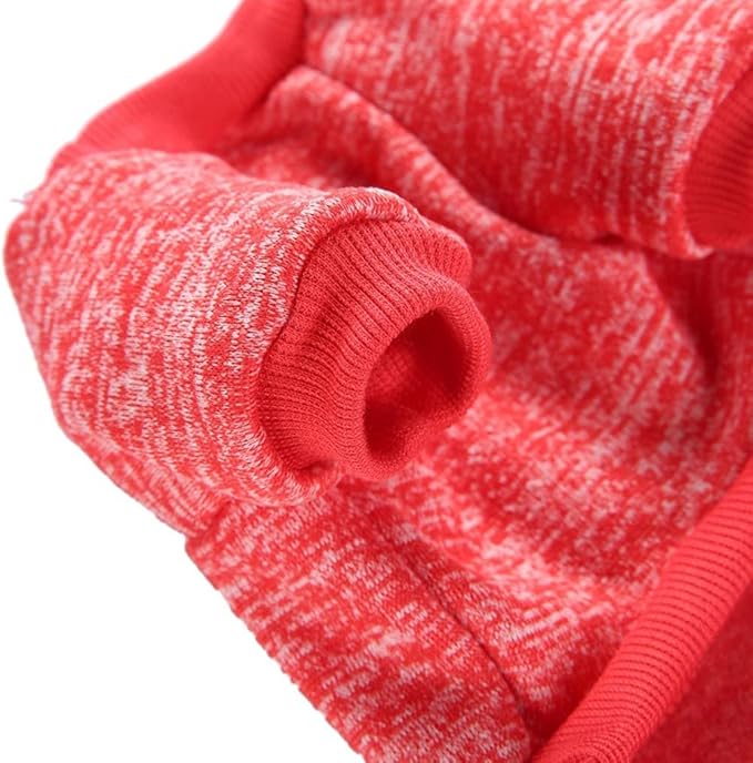 Jecikelon Dog Clothes Dogs Sweater Soft Puppies Clothing Winter Puppy Sweaters Warm Outfit for Dogs Small XXS XS Cat Apparel (Red, S)