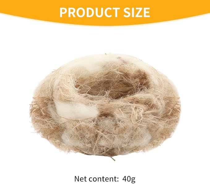 Balana 40g Building Mat Pigeon Natural Mixing Bird Nesting Material Cushion Cage Liner, Bird Nest Nesting Liners Great for Nest Building and Hideouts