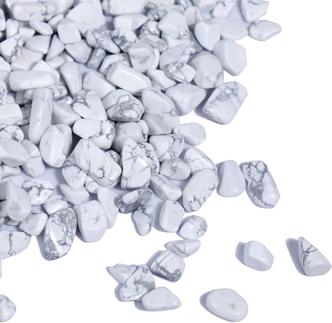 gemshan 2lb Natural White Rocks 7mm-9mm, River Rocks for Plants Succulents, Withe Stone Pebbles for Aquarium Vase Decoration