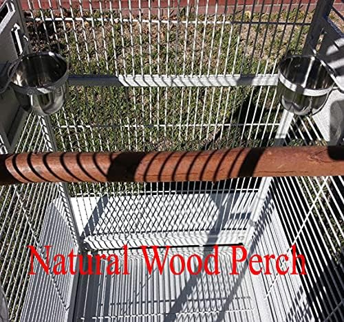 Large Elegant Durable Play Top Double Walk Ladders Perch Stand Bird Parrot Rolling Wrought Iron Cage for Finch Macaw Cockatoo Cockatiel