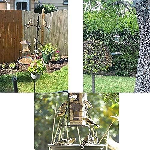 Large Hanging Bird Feeder Tray, Platform Seed Tray for Bird Feeders, Outdoor Garden Decoration for Backyard Attracting Wild Birds - Green
