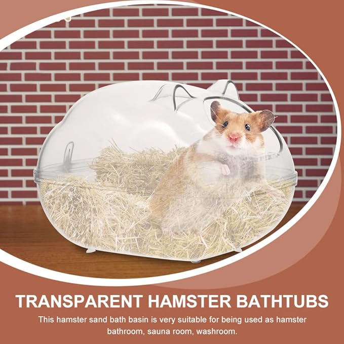 Mipcase 2pcs Hamster Bath Basins Non-dust Hamster Bathroom Small Pet Toilets for Chinchillas Bath Containers Compact and Practical Supplies