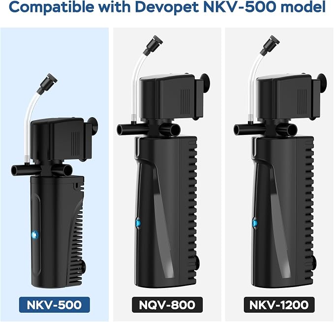 Aquarium U-V Filter Replacement Sponges, Fish Tank Filter Replacement Accessories, for Model NKV-500, Including 3 x Filter Sponge