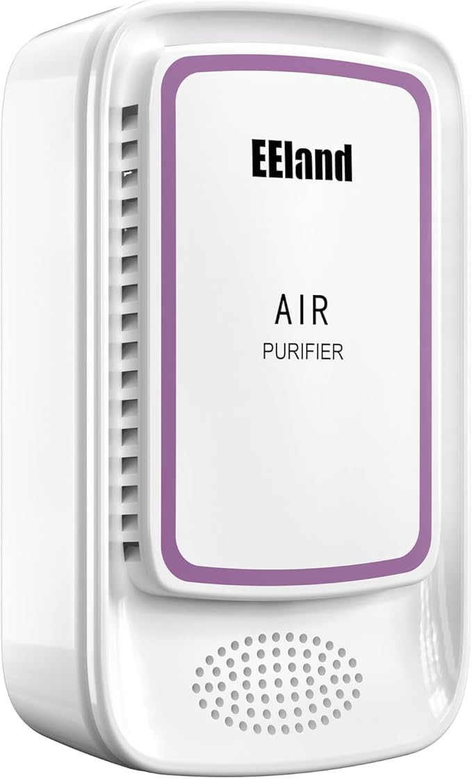 Plug In Air Purifier for Home Pets, Ionic Air Ionizers & Pet Odor Eliminator, Litter Box Deodorizer for Cats, Compact Filterless Air Freshener for Kitchen, Bedroom, Small Room, Ozone Free, 1-Pack