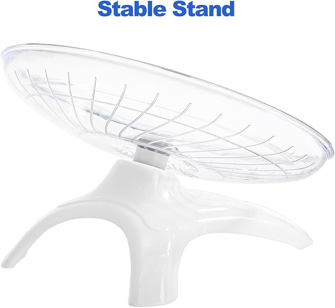 Foraineam 3 Pieces Silent Hamster Wheel, Hamster Flying Saucer, Quiet Spinner Running Exercise Wheels for Dwarf Hamsters, Gerbils, Mice, Hedgehogs, Guinea Pigs and Other Small Pets