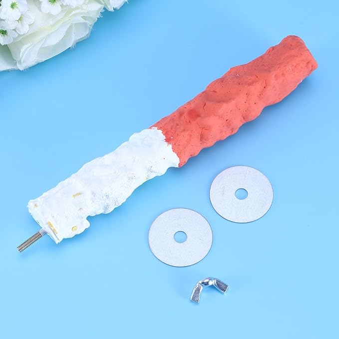 GALPADA High Calcium Cuttlebone Bird Perch for Parrots Natural Fruit Flavor 8-inch Standing Pole for PET Birds Essential Parrot Supplies and Accessories