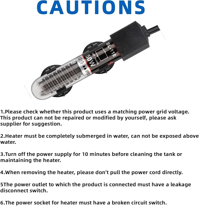 FREESEA Aquarium Fish Tank Heater: 25W Small Betta Turtle Heating | Submersible Aquarium Heater with Preset 78°F Temperature for 1-5 Gallon Betta Turtle Freshwater Saltwater Tank