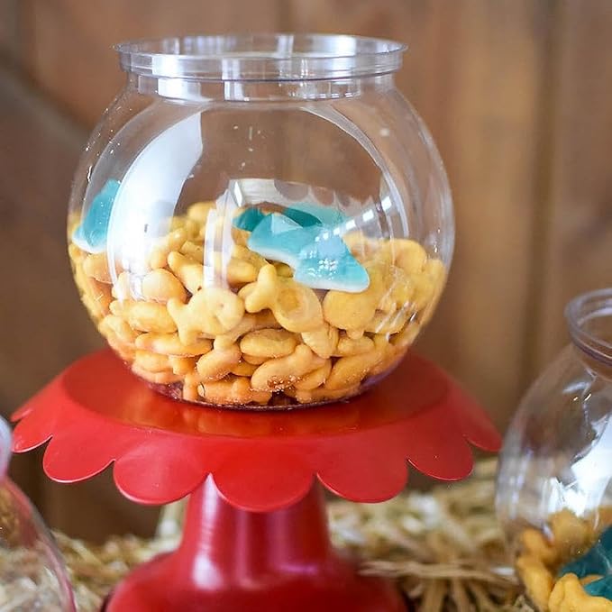 Fun Express Clear Plastic Fish Bowl, 1 Piece | Versatile Party Decor, Birthday Parties Events & Creative Displays, Perfect for Centerpieces Favors & Themed Decorations