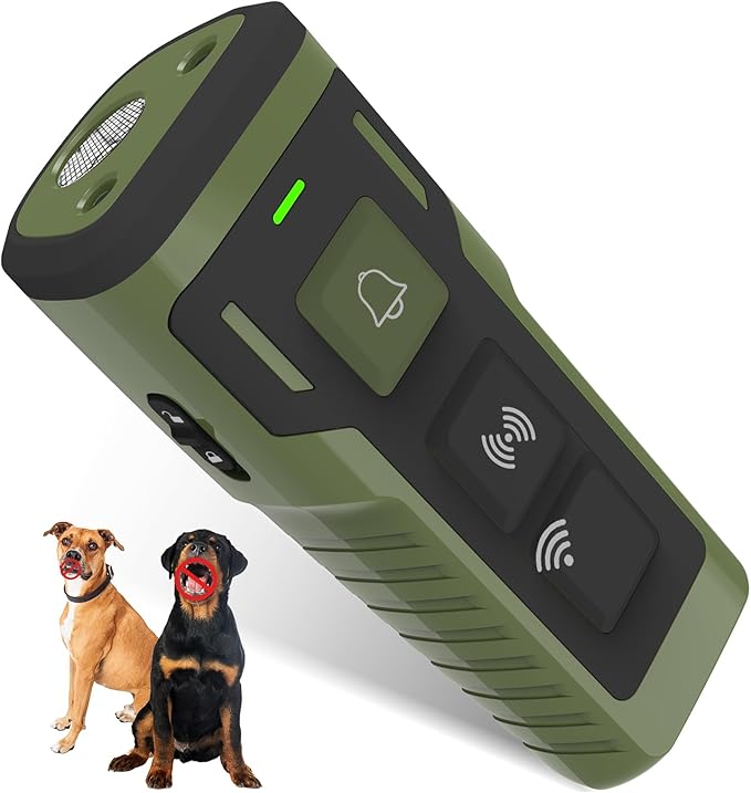 Dog Bark Deterrent Device Ultrasonic Anti-Barking Devices Up to 50FT Long Range & Rechargeable Dog Training Device Safe & Effective Portable Barking Control Devices for Dogs (Orange)