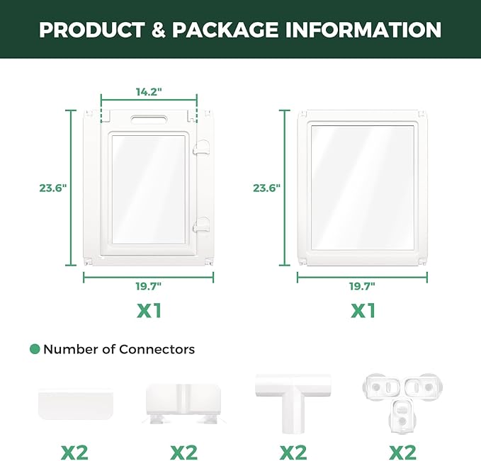 FXW AuraSpace Acrylic Indoor Dog Playpen for Small Dogs, 24 inch, 2 Panels, Includes 1 Gate & 1 Panel, White