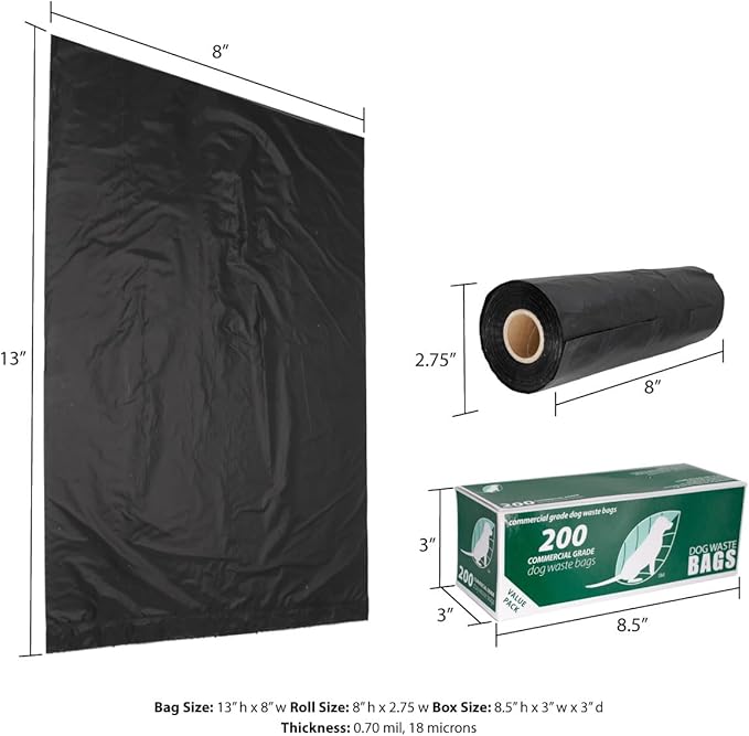 NEW Listing - Zero Waste USA - Commercial Grade Dog Waste Station Refill Roll Bags, 4,000 Count, 40% Thicker, Fits Any Dog Waste Station, 20 Rolls of 200 Bags