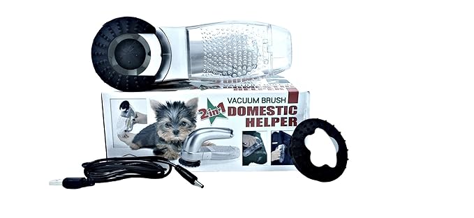 Pet Hair Remover Device, Multifunctional Dog Cat Grooming Vacuum Brush System Automatic Collect Fur Hair Clean Domestic Helper for Pets Funiture Clothing