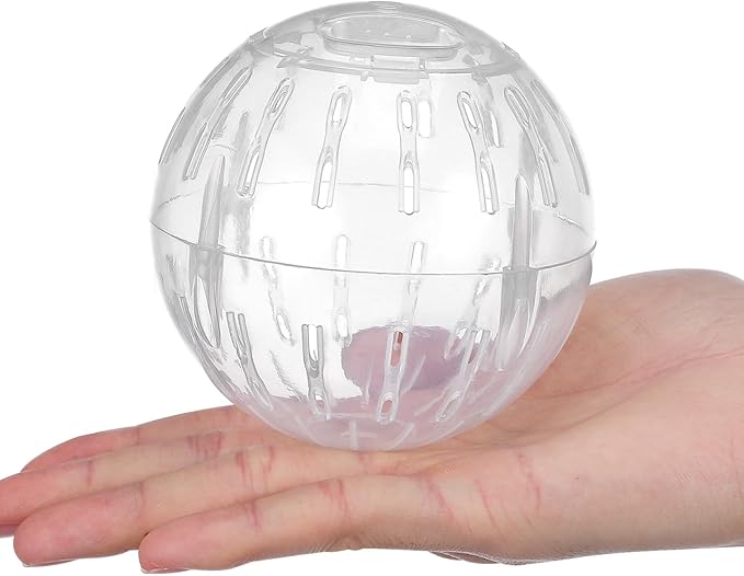 Toddmomy Hamster Running Ball 3.93 Inch Mini Exercise Toy with Ventilation Holes and Secure Lock for Small Pets Indoor Activity