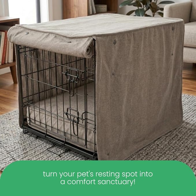 Molly Mutt Jupiter Dog Crate Cover, GOTS-Certified 100% Organic Cotton Canvas Cover for Dog or Puppy Kennel and Cage, Washable, Free of Harmful Chemicals, Small, Fits 24"x18"x21" Crate