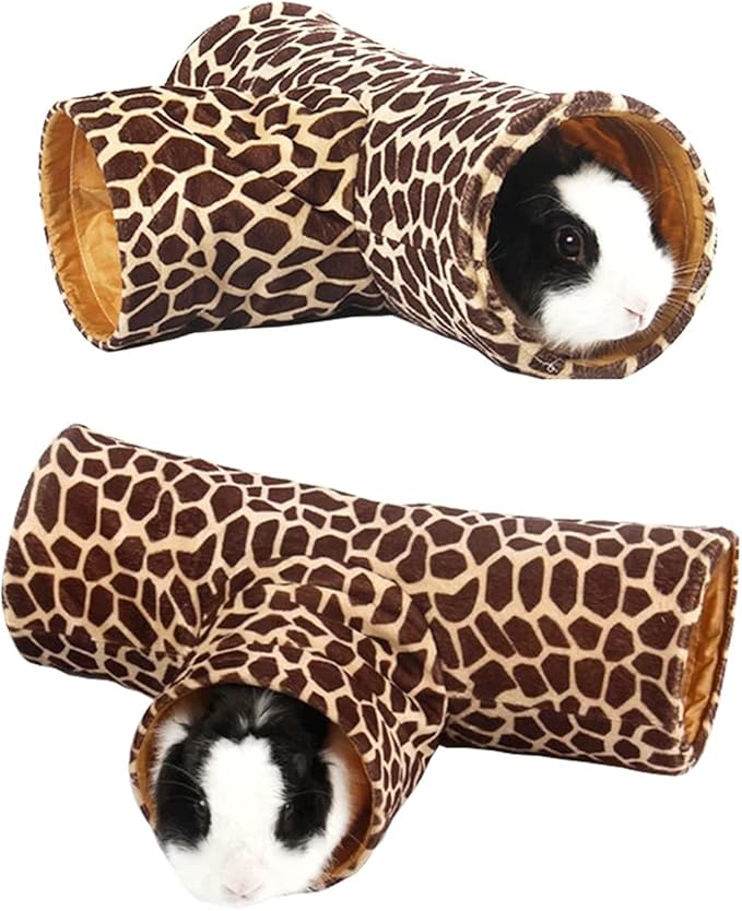 LEFTSTARER Guinea Pig Tunnel Guinea Pig Hideout Collapsible 3 Way Tunnel Tubes Toy for Ferret Hedgehog Chinchillas Mice Rat Rabbit
