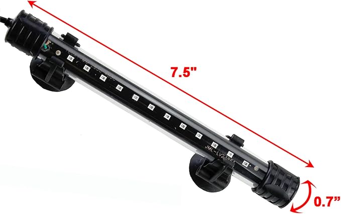 AQUANEAT Aquarium LED Submersible Light 7.5 Inch Underwater Fish Tank Light (Blue)