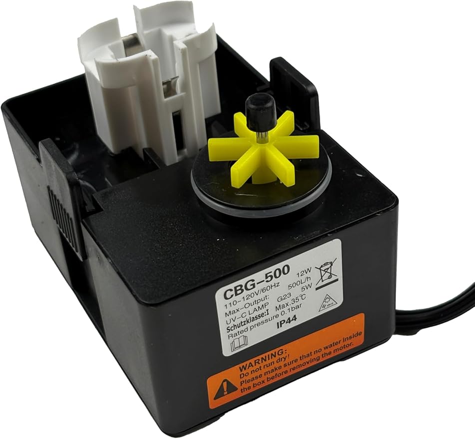GRECH CBG-500 Replacement Pump with Impeller – Replacement Part for CBG-500 Hang-On Back HOB Filter