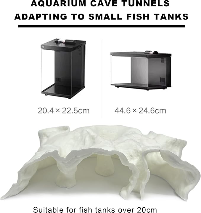 LIYAOLI Aquarium Cave Fish Tank Hideout, Natural Decor for Pleco Shrimp | 3D Printed Aquarium cave hideout provides safe shelter for pleco,shrimp and corydoras while adding realistic fish tank decor