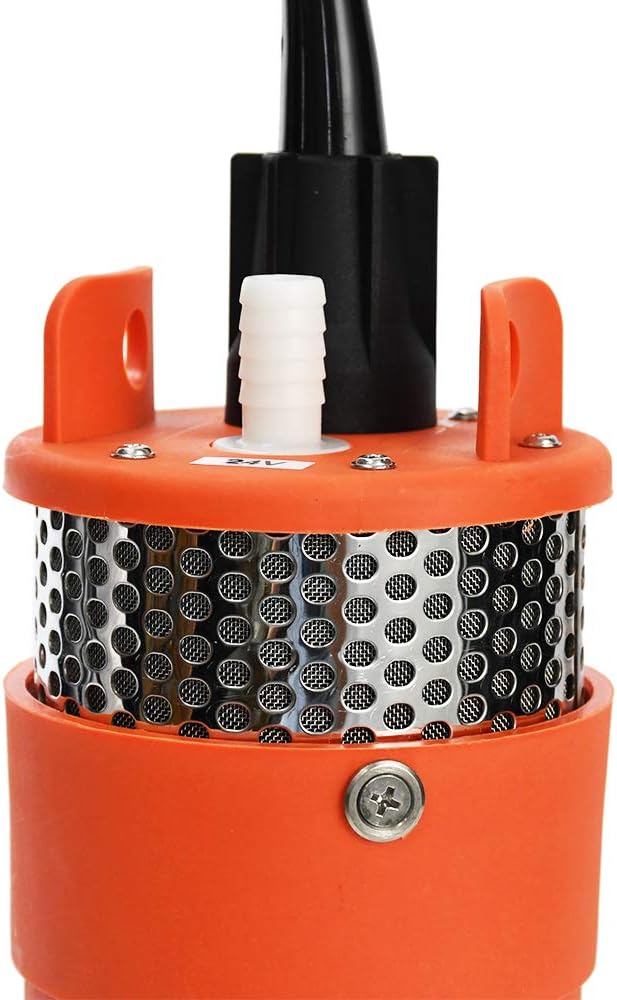 ECO-WORTHY 24V Submersible Deep Well Water Pump with 10ft Cable 1.6GPM 4'' 5A, Max Lift 230ft/70m, DC Pump/Alternative Energy Solar Battery Farm & Ranch Submersible Deep Well Pump