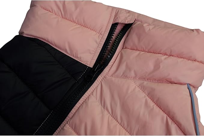 Dog Coat Warm Jacket, 4 Legs Covered Waterproof Windproof Reflective Vest, Zippered Adjustable Outdoor Snow Jacket for Small Medium Large Dogs, Lotus Pink XXXXL