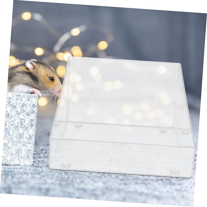 balacoo Hamster Supplies Dust Bath for Chinchilla Small Litter Tray Hamster Dig Box Chinchilla Dust Bath Container