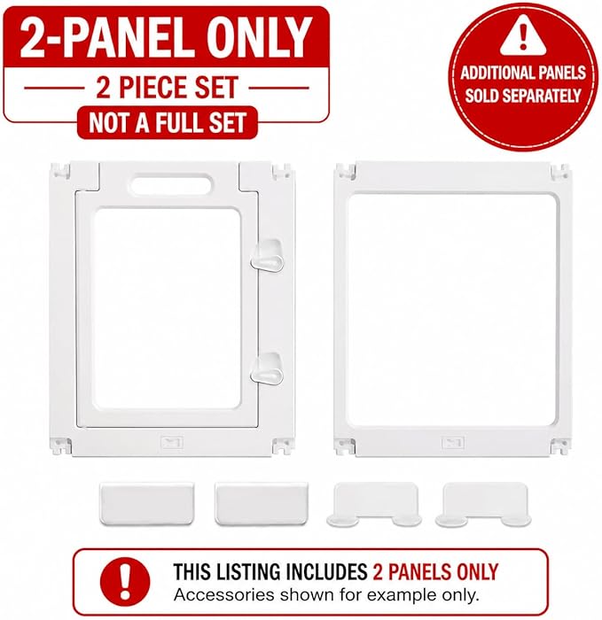 Transparent Indoor Dog Playpen with Safety Lock, Indoor Dog Fence for Small & Medium Pets | Secure, Stylish, Easy Clean Play Pen for Dogs & Pets with Scratch Resistant Panels (White, 1 Door 1 Panel)