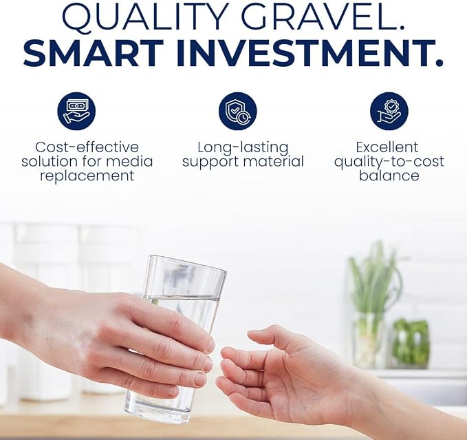 IPW Industries Inc - Water Softener Gravel - Garnet Filter Bed Media for Filter Tanks, Water Conditioners, Water Softeners and Backwashing (5 lbs)