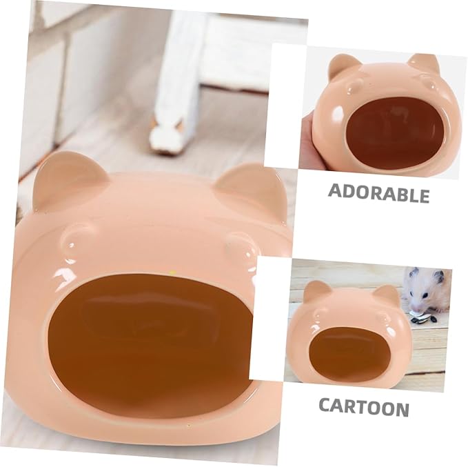 Yardwe Ceramic Hamster Hideout Small Pet Cage Cozy Bed for Rats Hedgehogs Guinea Pigs